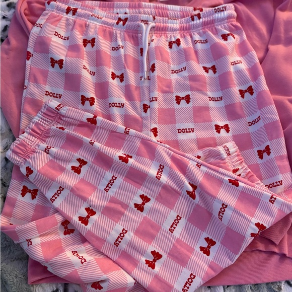 Dollcake Pink Holly Dolly Christmas Pajama Set - Picture 4 of 5